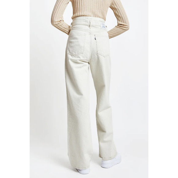 Levi's Hip Hugger Cottonized Hemp Straight Denim Jeans Willow Creamy White 30 - Picture 2 of 13